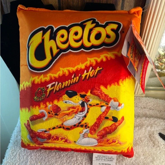 Snuggie 2-in-1 Pillow and Snack Tray Cheetos Flamin' Hot 2 Drinks Holders,Tray - Picture 2 of 12